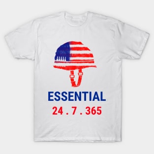 Essential 24.7.365 (Army Helmet) T-Shirt